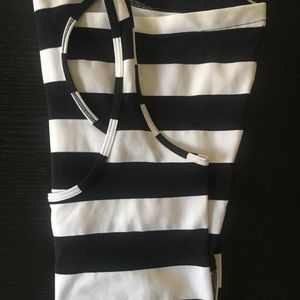 Black and White Cool Racerback Lululemon Tank Top